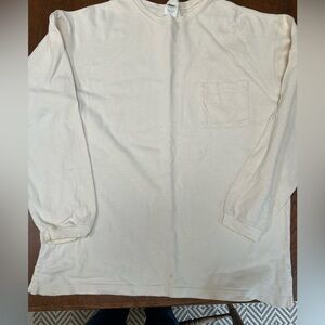 Old Navy Heavy All Cotton Crew Neck Longsleeve Ecru shirt. Size XL. Ex condition